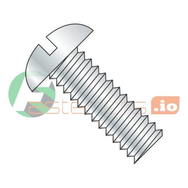 Newport Fasteners #12-24 x 3/8 in Slotted Round Machine Screw, Zinc Plated Steel, 6000 PK 740196